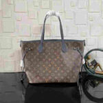 Louis Vuitton Neverfull MM Reversible Blue Grey Tote Bag - Image 3