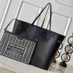 Louis Vuitton Neverfull Inside Out MM Black Reversible Bag - Image 3