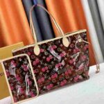 Louis Vuitton Neverfull MM Cerise Cherry Print Tote Bag - Image 3