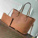 Louis Vuitton Neverfull MM Monogram Empreinte Cognac Brown Tote Bag - Image 2