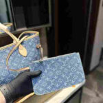 Louis Vuitton Neverfull MM Denim Monogram Blue bag - Image 4