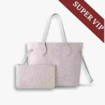 Louis Vuitton Neverfull MM Empreinte Brume Gray Tote Bag