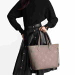 Louis Vuitton Neverfull MM Tourterelle Empreinte Leather Tote Bag - Image 5