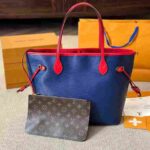 Louis Vuitton Neverfull MM Epi Leather Blue & Red Tote Bag - Image 2