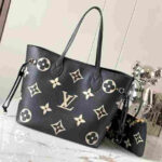 Louis Vuitton Neverfull MM Monogram Canvas Beige Tote Bag - Image 7