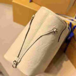 Louis Vuitton Neverfull MM Monogram Empreinte Crème Beige Tote Bag - Image 6