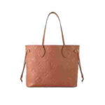Louis Vuitton Neverfull MM Monogram Empreinte Cognac Brown Tote Bag
