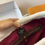 Louis Vuitton Neverfull MM Teddy Monogram Shearling Black Bag - Image 5
