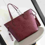 Louis Vuitton Neverfull MM Monogram Empreinte Grenat Tote Bag - Image 8