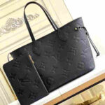 Louis Vuitton Neverfull MM Monogram Empreinte Black Tote Bag - Image 9