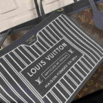 Louis Vuitton Neverfull MM Reversible Blue Grey Tote Bag - Image 10