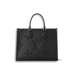 Louis Vuitton Onthego MM Monogram Empreinte Black Tote Bag