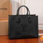 Louis Vuitton Onthego MM Monogram Empreinte Black Tote Bag - Image 8