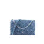 Chanel CC Chain Flap Quilted Denim Jumbo Blue Bag