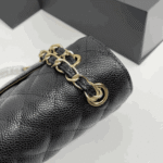 Chanel Classic Double Flap Shoulder Black Quilted Leather Bag - Image 6