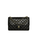 Chanel Classic Double Flap Shoulder Black Quilted Leather Bag