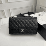 Chanel Classic Double Flap Shoulder Black Quilted Leather Bag - Image 9