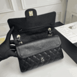 Chanel Classic Double Flap Shoulder Black Quilted Leather Bag - Image 11