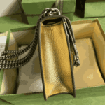 Gucci Dionysus Mini Bag Gold Metallic Leather Shoulder Bag - Image 3