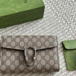 Gucci Dionysus GG Supreme Chain Wallet Beige and Ebony - Image 2