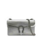 Gucci Dionysus Medium Shoulder Silver Leather Bag