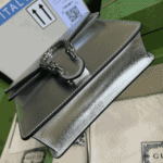 Gucci Dionysus Mini Silver Metallic Leather Bag - Image 5