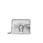 Gucci Dionysus Mini Silver Metallic Leather Bag