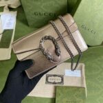Gucci Dionysus Super Mini Metallic Leather Shoulder Gold Bag - Image 2