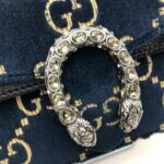 Gucci Dionysus Super Mini Velvet Shoulder Blue Bag - Image 2