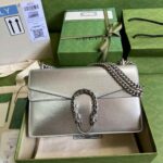 Gucci Dionysus Medium Shoulder Silver Leather Bag - Image 2