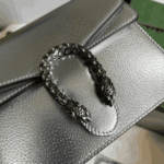 Gucci Dionysus Mini Silver Metallic Leather Bag - Image 7