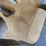 Saint Laurent Icare Raffia Shopping Naturel & Brown Gold Bag - Image 2