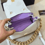 Versace La Medusa White Grained Leather Tote Bag with Gold Hardware - Image 6