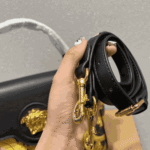 Versace x Fendi Fendace La Medusa Medium Bag Black Gold Hardware - Image 2