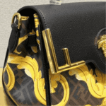 Versace x Fendi Fendace La Medusa Medium Bag Black Gold Hardware - Image 4