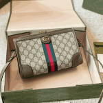 Beige Ebony GG Canvas Messenger Bag with Adjustable Strap - Image 4