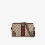 Beige Ebony GG Canvas Messenger Bag with Adjustable Strap