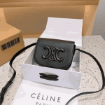 Celine Folco Triomphe Smooth Leather Crossbody Bag - Image 2