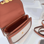 Celine Mini Besace Cléa Triomphe Canvas & Leather Bag - Image 4
