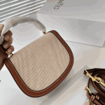 Celine Mini Besace Cléa Triomphe Canvas & Leather Bag - Image 6