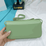Celine Triomphe Shoulder Bag Green - Image 5