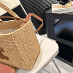 Celine Small Cabas Thais Raffia & Tan Tote Bag - Image 4