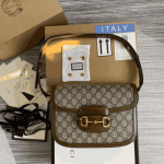 Gucci Horsebit 1955 Shoulder Bag Beige Brown GG Canvas - Image 2