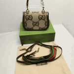 Gucci Bamboo Mini Bag Brown GG Canvas - Image 3