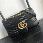 Gucci GG Marmont Matelassé Medium Shoulder Bag Black - Image 3