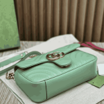 Gucci GG Marmont Matelassé Shoulder Bag Green Leather - Image 3