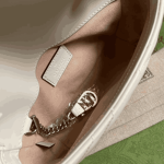Gucci GG Marmont Monochrome Chain Belt Bag White Leather - Image 2