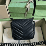 Gucci GG Marmont Belt Bag Black Leather - Image 7