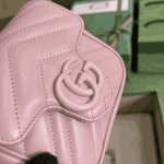 Gucci GG Marmont Belt Bag Pink Matelassé Leather - Image 5