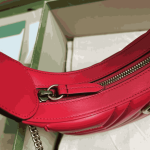 Gucci GG Marmont Half Moon Mini Bag Red Leather - Image 2